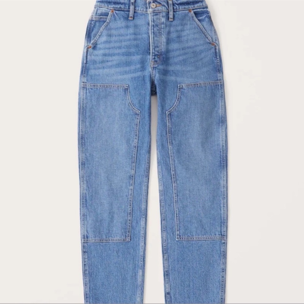 NEW Abercrombie High Rise The Dad Cowboy Jean Size 26 / 2 Short - Picture 8 of 11